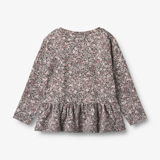Langarm Shirt Purple Stone Flowers Blumenprint von Wheat