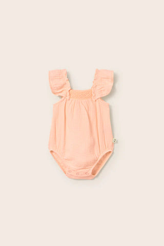 Baby Musselin-Body Romper Tess Cloud Pink von Cozmo