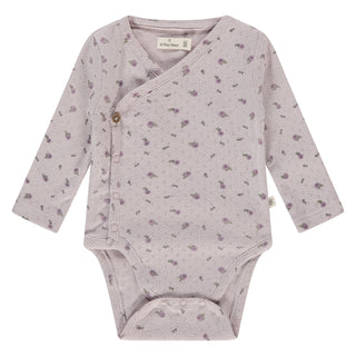 Modal Langarm Wickelbody Light Mauve mit Blumenprint von A Tiny Story