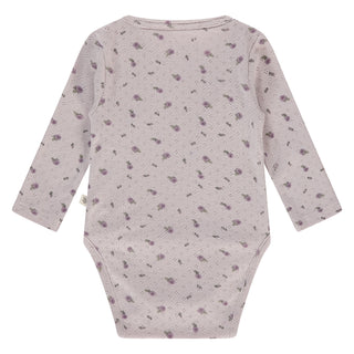 Modal Langarm Wickelbody Light Mauve mit Blumenprint von A Tiny Story