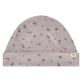 Modal Babymütze Light Mauve Blumenprint von A Tiny Story