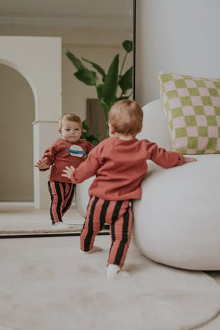 Baby Sweatshirt Saturn Braun von Sproet & Sprout