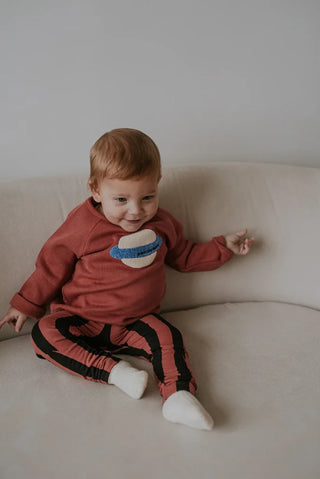 Baby Sweatshirt Saturn Braun von Sproet & Sprout