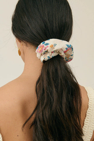 SCRUNCHIE KHAALIA CREAM RETRO GARDEN VON LOUISE MISHA