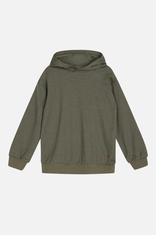 Wolle-Bambus Hoodie Sanu Khaki von Hust and Claire