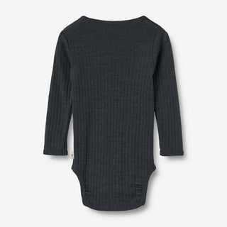 Merinowolle-Seide Body Lucca Navy von Wheat