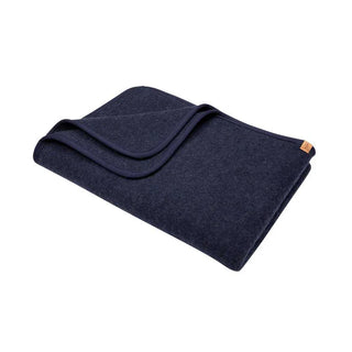 Merinowolle Decke Marine Blau von Pure Pure