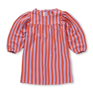 Baumwollkleid Lila-Rot gestreift von Sproet & Sprout