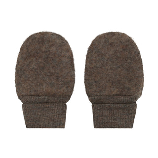 Merino Wollfleece Handschuhe Brown Melange von Huttelihut