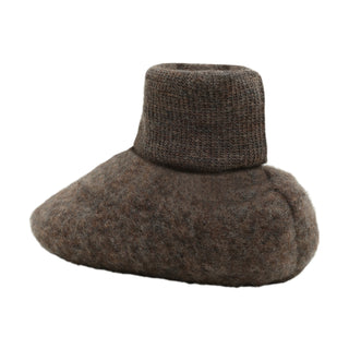 Merino Wollfleece Schuhe Brown Melange von Huttelihut