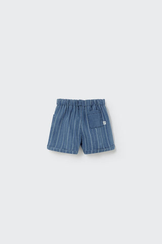 Baby Bermuda Shorts Roy Jeansblau gestreift von Cozmo