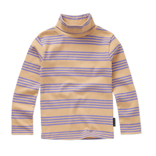 Rib Rollkragenshirt Sand-Violett gestreift von Sproet & Sprout
