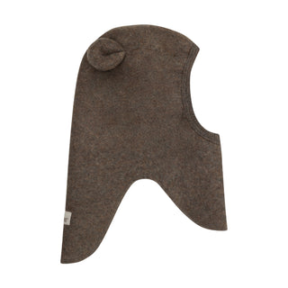 Balaclava Ears Wool Fleece Braun von Huttelihut