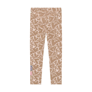 Leggings Braun mit Herzprint von Daily7Kids