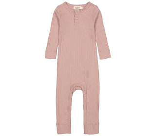 Modal-Strampler-Romper mit Knöpfen Light Plum von MarMar Copenhagen