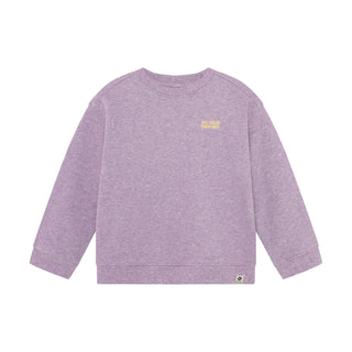 Pullover Violett Meliert mit Rückenprint von Daily7Kids
