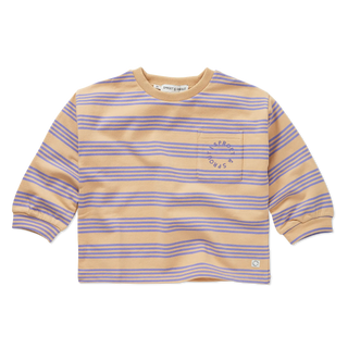 Sweatshirt Boxy Ls Small Sand gestreift von Sproet & Sprout