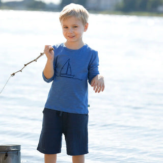 Musselin-Shorts Dunkelblau von Enfant Terrible