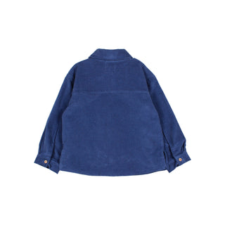 Soft Velour Hemd Marine Blau von Búho Barcelona