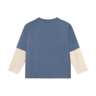 Langarmshirt Ash Blue mit Schriftzug von Daily7Kids