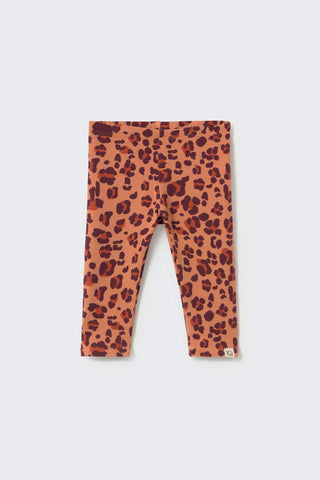 Baby Fleece Leggings Leo Pink Siena Rot von Cozmo