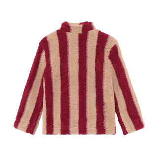 Teddy Jacket Rot gestreift von Daily7Kids