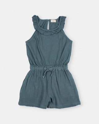 Kurzarm Jumpsuit Blue Teal von Búho