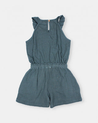 Kurzarm Jumpsuit Blue Teal von Búho