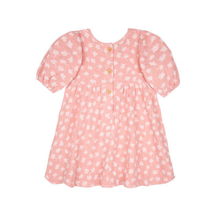 MUSSELIN KLEID ALTROSA MIT BLUMENMUSTER VON PURE PURE