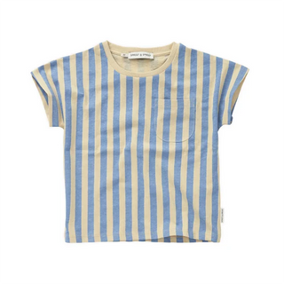 T-Shirt Beige-Blau gestreift von Sproet & Sprout