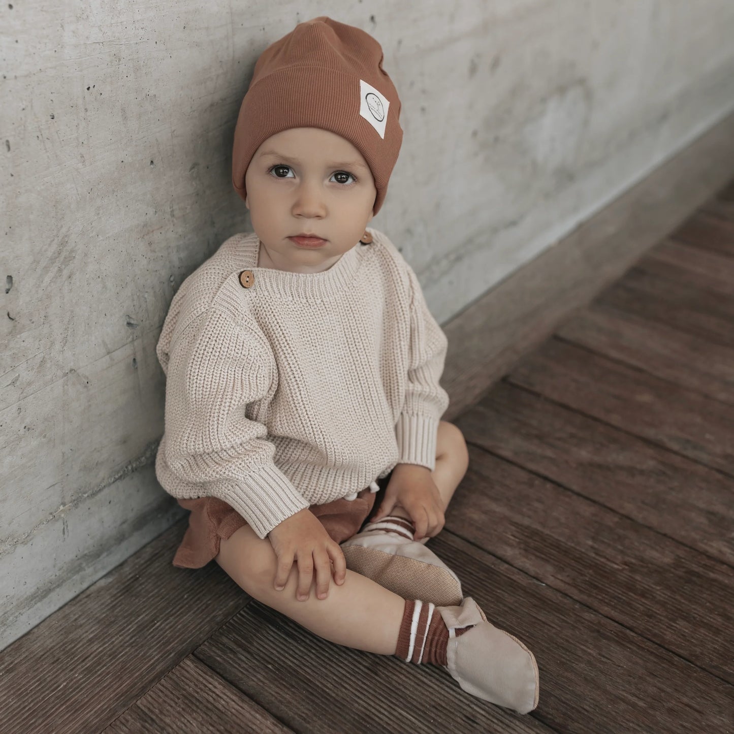 Rib Beanie Walnut von Cosy Roots