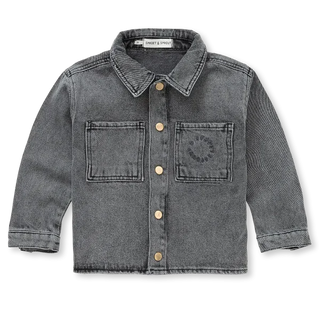 Jeanshemdjacke schwarz verwaschen von Sproet & Sprout