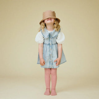 Glitzer Strumpfhose Celosia Silver Pink von mp Denmark