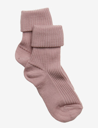 Baumwollripp-Socken Wood Rose von mp Denmark