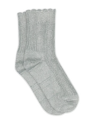 Glitzer Bambus Socken Celosia Gray Mist von mp Denmark