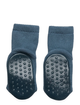 Baumwolle Anti-Rutsch Socken Meerblau von mp Denmark