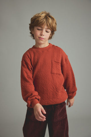Pullover Simone Quilted Ginger Braun von Cozmo