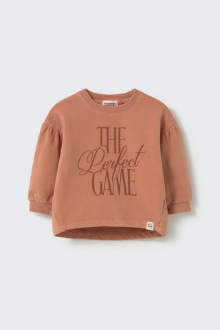 Baby Fleece Pullover Dania Pink Siena mit Print von Cozmo