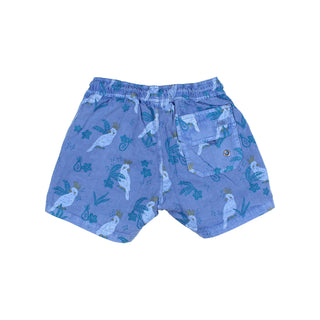 Badeshorts Blau mit Vogelprint von Búho