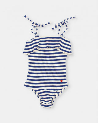 Badekleid Rib Stripes Maillot Royal Blue von Búho