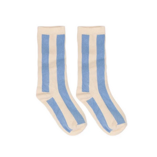 Socken Blau-Beige gestreift von Sproet & Sprout