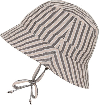 Sonnenhut-Fischerhut UPF 50+ Braun-Beige gestreift von mp Denmark