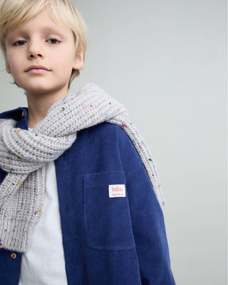Soft Velour Hemd Marine Blau von Búho Barcelona