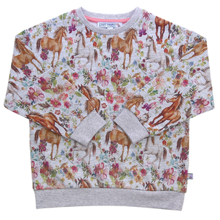 Sweatshirt mit Pferdedruck Greymelange von Enfant Terrible