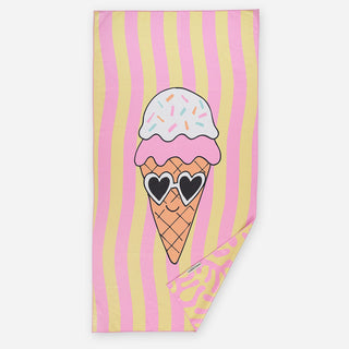 BADETUCH YELLOW ICE CREAM VON BEACH & BANDITS