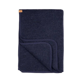 Merinowolle Decke Marine Blau von Pure Pure